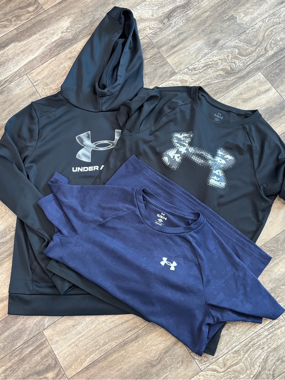 Under Armour Youth Large 3-Piece Hoodie & Athletic Shirt Bundle